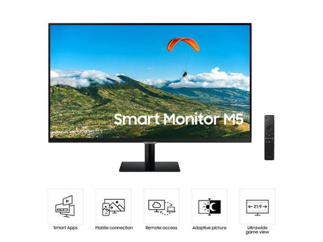 Samsung Smart Monitor M5 (27", 60Hz, 1ms, FHD) - Level Up