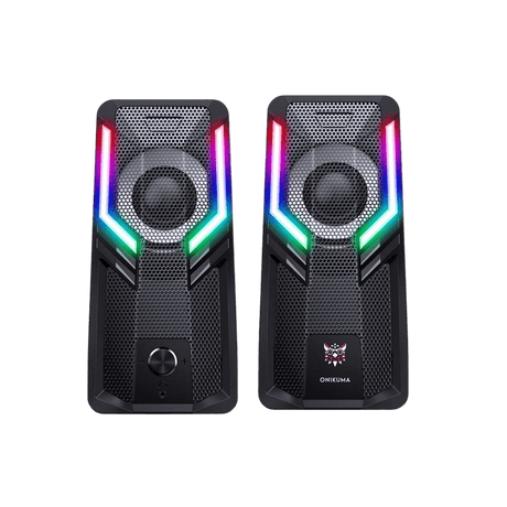 ONIKUMA G6 Gaming Speaker for PC/Phone 2.0 Channel RGB Atmosphere Light Stereo Bass 3.5mm AUX USB Wired Speaker - Level Up