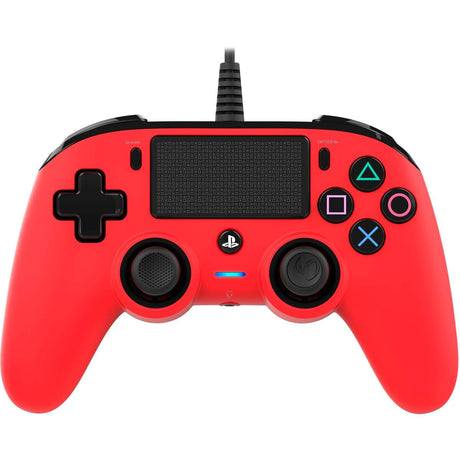 Nacon Wired Compact Controller For PlayStation 4 - Red - Level UpNaconPlayStation3499550360714