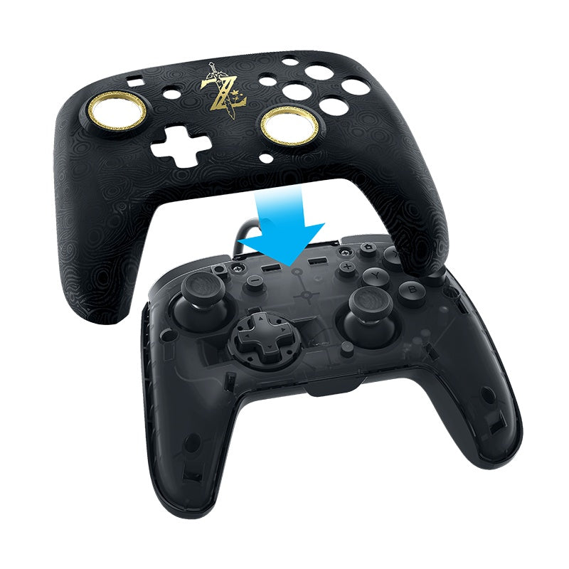Faceoff Deluxe Wired Pro Controller Breath of the Wild Edition