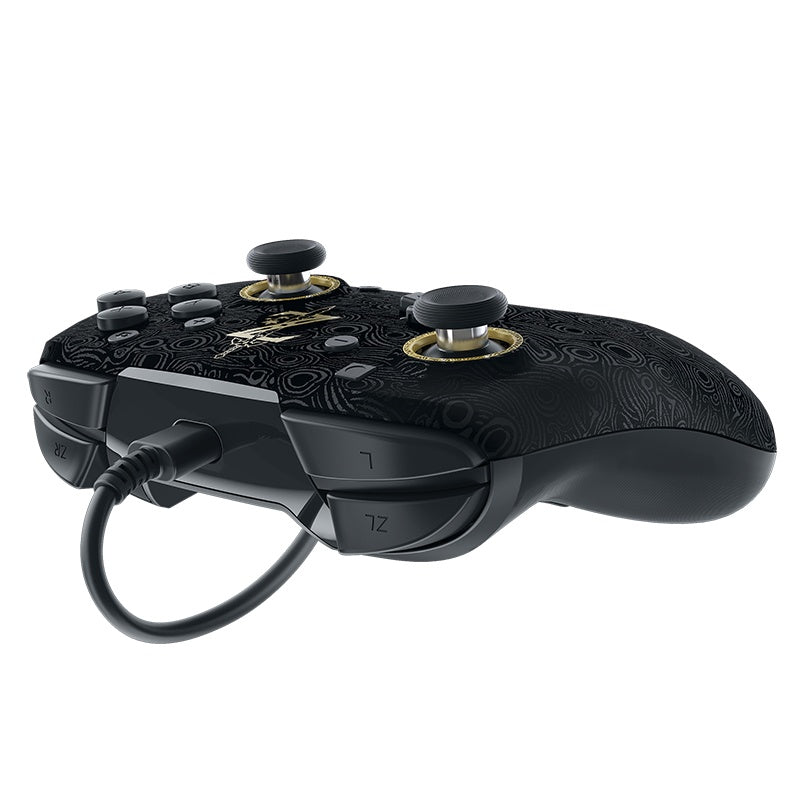 Faceoff Deluxe Wired Pro Controller Breath of the Wild Edition