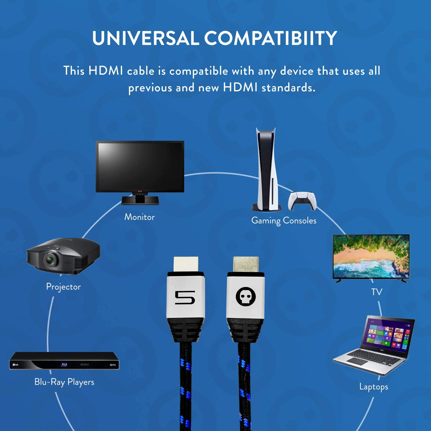 Numskull 4k Ultra HDMI Cable For PlayStation 5 - Level UpNumskullPlaystation Accessories5056280425496