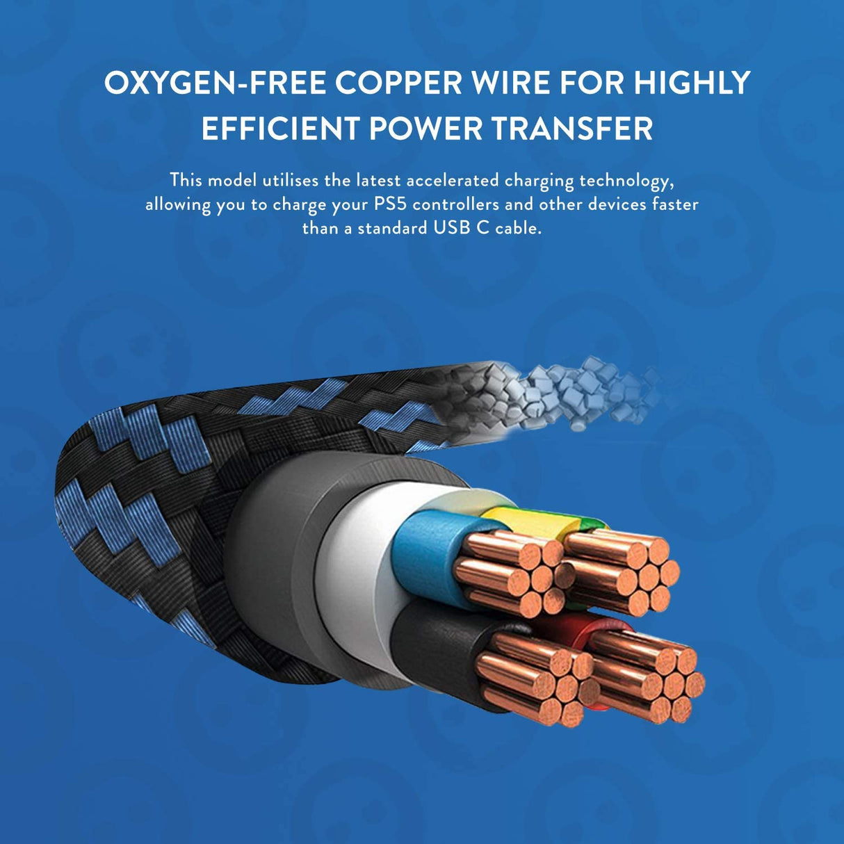 Numskull PS5 Play and Charge USB C Charging Cable For PlayStation 5 - Level UpLevel Up5056280425472