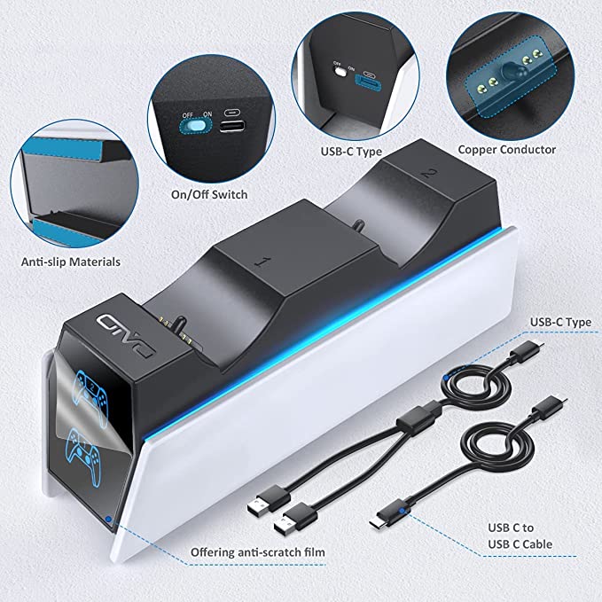 Oivo CHARGING DOCK FOR PS5 - White - Level UpOivoCharger6972861545928
