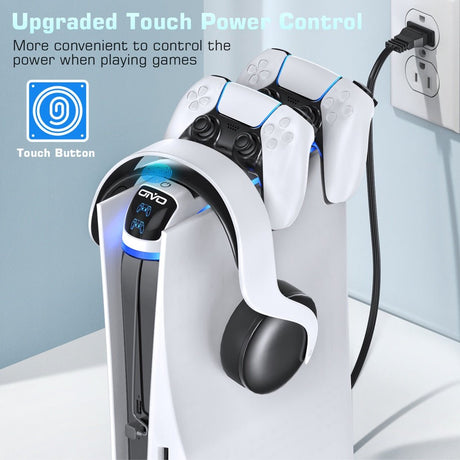 Oivo Controller Charging Station with Headset Holder for PS5 - White - Level UpOivoPlaystation 5 Accessories6972861540121