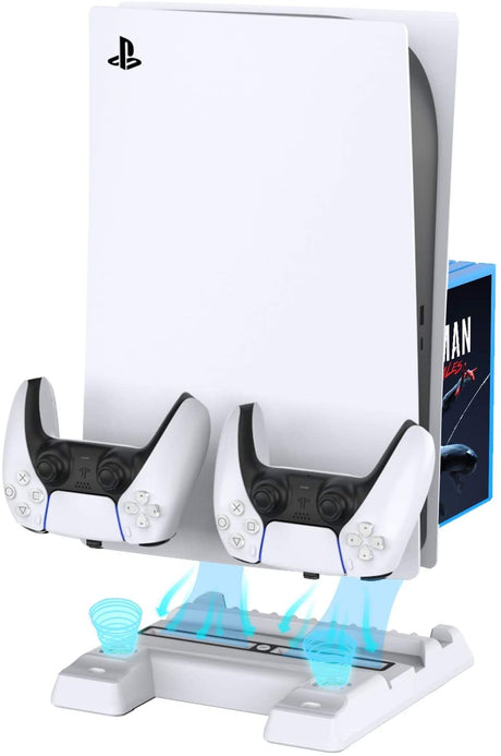 OIVO Vertical Stand with Controller Charging Station & Suction Cooling Fan - Level UpOivoPlaystation 5 Accessories6972861543573