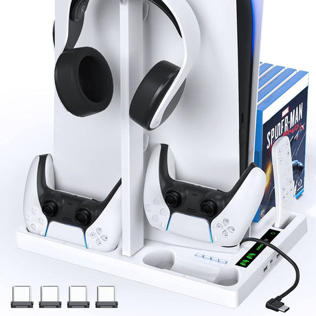 OIVO Vertical Stand with Controller Charging Station & Suction Cooling Fan - Level UpOivoPlaystation 5 Accessories6972861543573