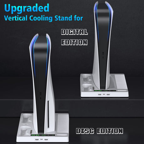 OIVO Vertical Stand with Controller Charging Station & Suction Cooling Fan - Level UpOivoPlaystation 5 Accessories6972861543573