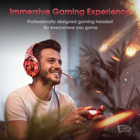 ONIKUMA GAMING HEADSET K1 - RED CAMO - Level UpOnikumaHeadset6972470560053