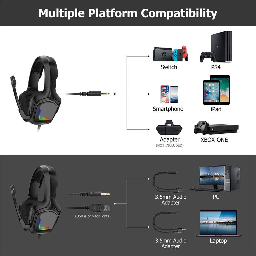 Onikuma K20 Professional Gaming Headset "Noise Cancellation" - Level UpOnikumaHeadset6972470560473