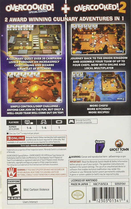 Overcooked! Special Edition + Overcooked! 2 For Nintendo Switch - Level UpNintendoSwitch Video Games