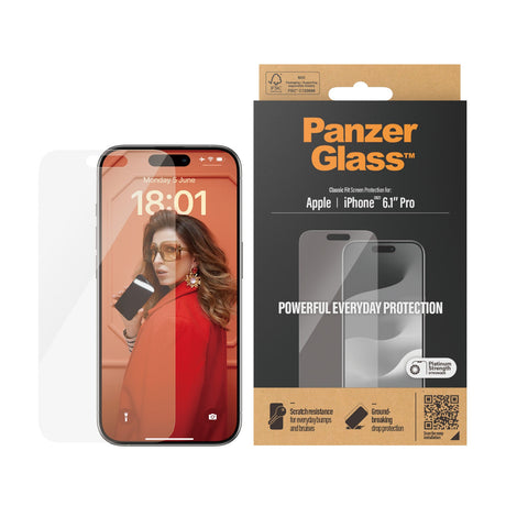 PanzerGlass iPhone 15 Pro 6.1"| Classic Fit - 2806 - Level UpPanzerGlassScreen Protector5711724028069