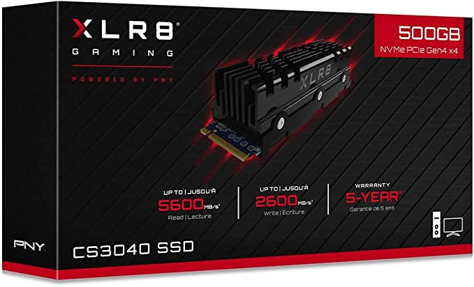 PNY CS3040 M.2 NVMe SSD,(R-5600 MB/s W-2600 MB/s)-500GB - Level UpLevel UpPC Accessories751492639840