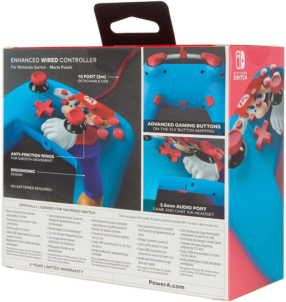 PowerA Enhanced Wired Controller for Nintendo Switch – Mario Punch - Level UpPowerASwitch Accessories