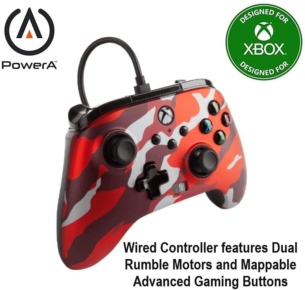 PowerA Enhanced Wired Controller For Xbox - Metallic Red Camo - Level UpPowerAXbox Accessories617885024924