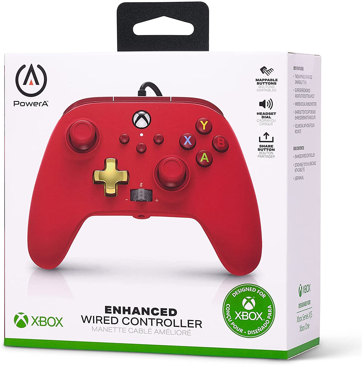 PowerA Enhanced Wired Controller For Xbox - Red - Level UpPowerAXbox Accessories617885024832