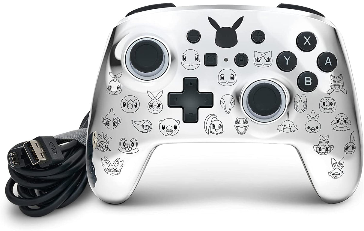 PowerA Pokémon Enhanced Wired Controller for Nintendo Switch – Pikachu Black & Silver - Level UpPowerASwitch Accessories6.18E+11