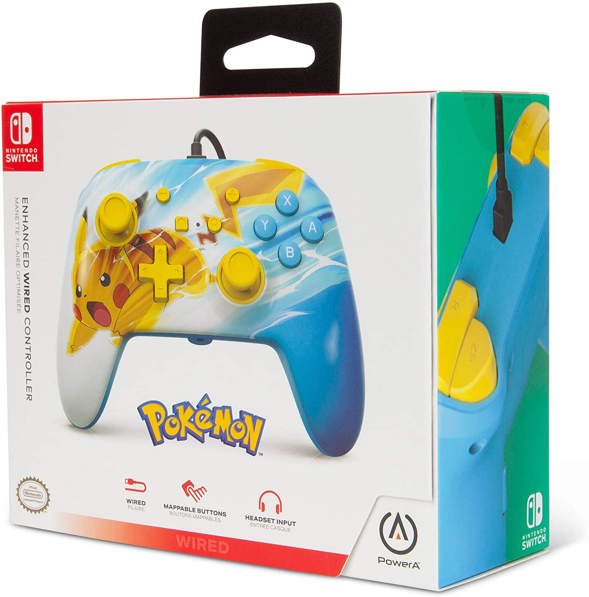 PowerA Pokémon Enhanced Wired Controller for Nintendo Switch – Pikachu Charge - Level UpPowerASwitch Accessories