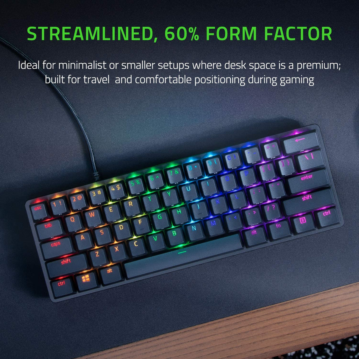Razer Huntsman Mini Gaming Keyboard - Purple Switch (Clicky Optical Switches), Chroma RGB - Level UpRazerPC Gaming Accessories8886419345732