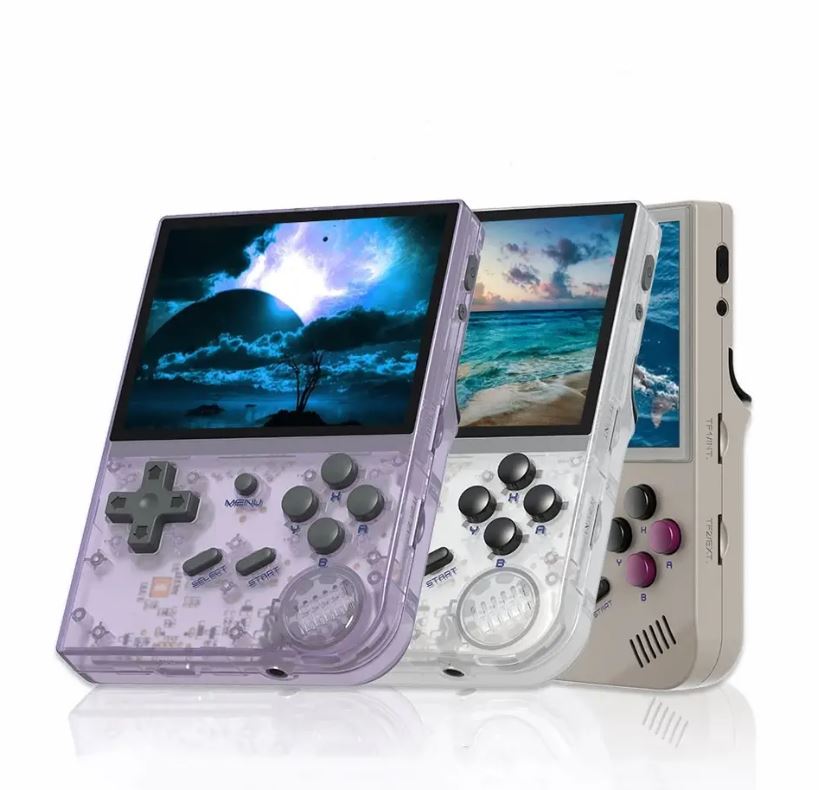 RG35XX Retro Handheld Game Console 3.5 Inch - Tranperant White - Level UpLevel UpVideo Game Consoles