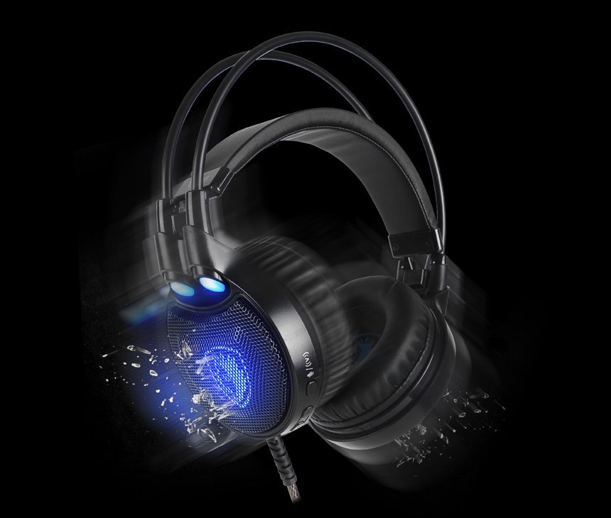 Sades Octopus Plus Gaming Headset with Vibration - Black - Level UpSadesHeadset6956766908347