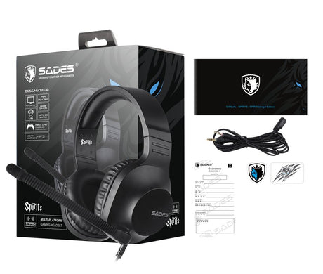 SADES Spirits Gaming Headset - Black - Level UpSadesHeadset6956766907937