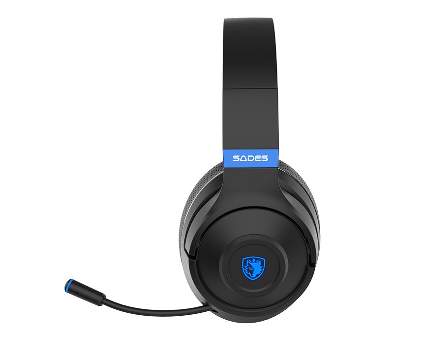 SADES WHISPER WIRELESS-BL HEADSET(SA-205) black - Level UpSades6974828470397