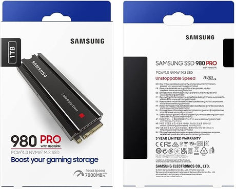 Samsung Internal SSD 980 PRO M.2 NVME 1TB with Headsink - Level UpSamsungPC Components8806092837683