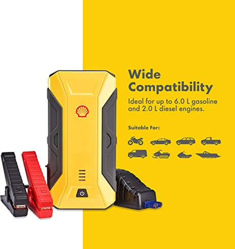 Shell SH912 800A Battery Booster & Jumper Cables - Level UpshellCar Charger679436300017