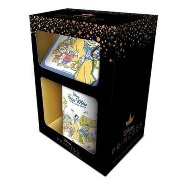 SNOW WHITE AND THE SEVEN DWARFS (PASTEL PRINCESS) MUG COASTER KEYCHAIN GIFT SET - Level UpSoft ToysAccessories5050293861296
