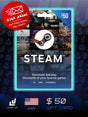 Steam Gift Card & Wallet Codes $50 - Level UpValveDigital Cards6270351174383