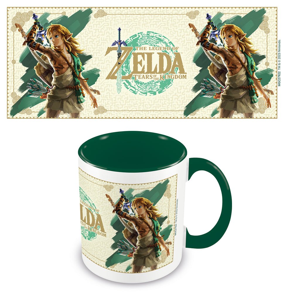 The Legend Of Zelda: Tears Of The Kingdom (Link Unleashed) Green 11oz/315ml Coloured Inner Pod Mug - Level UpSoft ToysAccessories5050574279222
