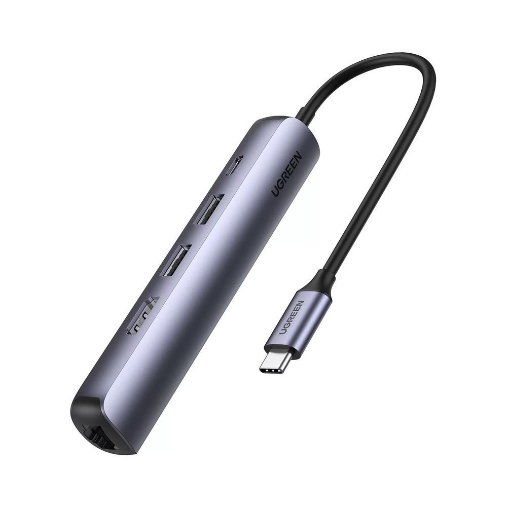 UGREEN 10919 USB-C TO USB3.0 + HDMI up to 4K@60Hz + RJ45 + PD ADAPTER ( CM418 10919 ) - Level UpUGreenAdapter6957303819195