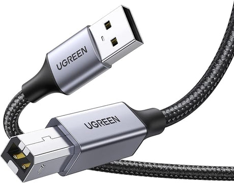 UGREEN USB-A to USB-B Male Printer Cable Alu Case Braided 5m (Black) 90560-US369 - Level UpUGreenAccessories6957303895601