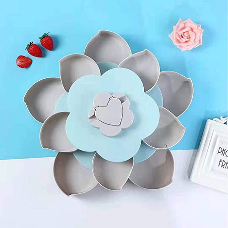 Unique Petal Design Storage Box & Serving Tray with 10 Grids for Dry Fruits and Candies - Level UpLevel UpSmart Devices501651