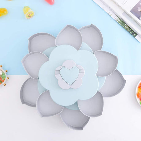 Unique Petal Design Storage Box & Serving Tray with 10 Grids for Dry Fruits and Candies - Level UpLevel UpSmart Devices501651