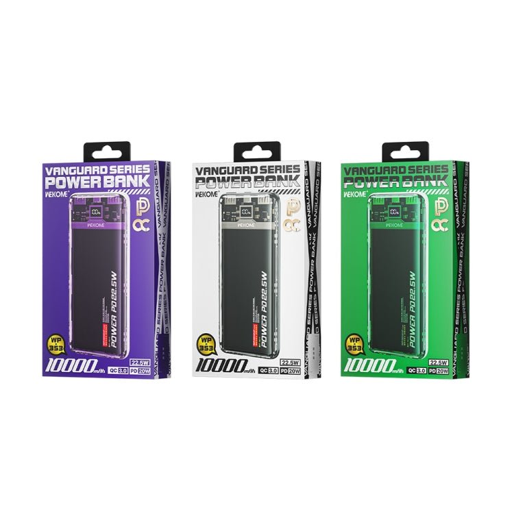 Wekome WP-343 10000mAh Pioneer 2 Generation Transparent Fast Charge Power Bank - Level UpWekomePower Bank6941027640975