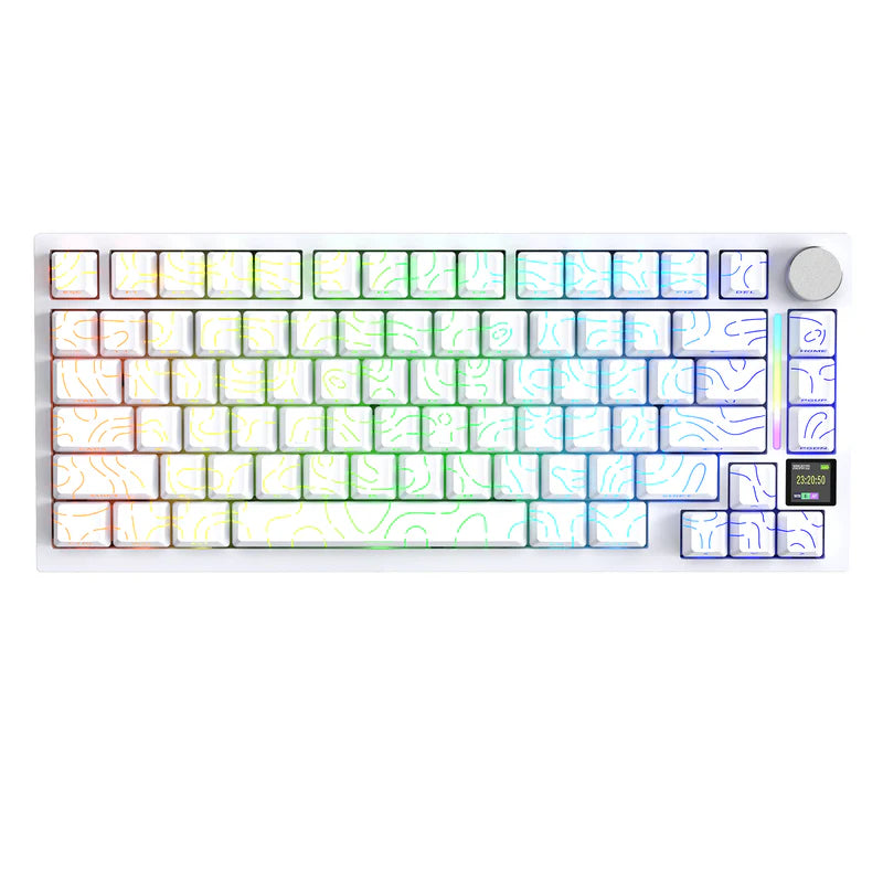 ATTACK SHARK X820 Ultra Tri-Mode 75% Gasket Mechanical Keyboard - White Contours + Shark Switch