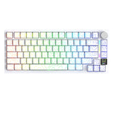 ATTACK SHARK X820 Ultra Tri-Mode 75% Gasket Mechanical Keyboard - White Contours + Shark Switch