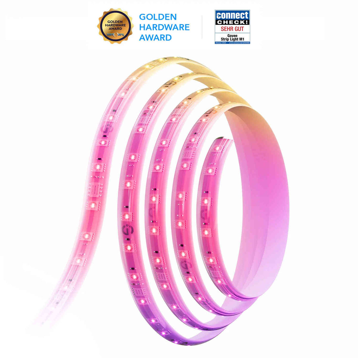 Led Strip Leveling Support Govee M1 RGBICW LED Strip Lights 5M support Matter cuttable and extens ...