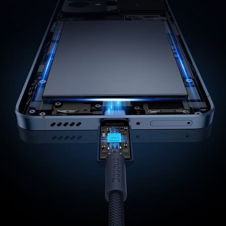 Baseus Tungsten Gold Fast Charging Cable USB-C to USB-C 100W 1m - Blue
