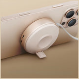 Energea MAGDUO ARC, 2IN1 PHONE  AND APPLE WATCH CHARGER WITH RETRACTABLE CABLE- GOLD