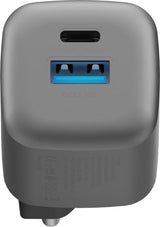 شاحن حائط Energea AMPCHARGE GAN35، 1C1A PD/PPS/QC3.0، بقوة 35 واط (المملكة المتحدة) - لون رمادي معدني