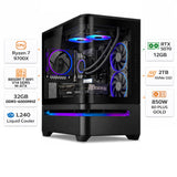 Custom Gaming PC AMD Ryzen 7 9700X, RTX 5070 OC 12GB VRAM, 32GB RAM DDR5 6000MHz, 2TB NVMe, Windows 11 Pro