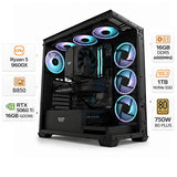 Custom Gaming PC AMD Ryzen 5 9600X, RTX 5060 Ti 16GB, RAM 16GB DDR5 6000MHz, 1TB NVMe SSD, Windows 11