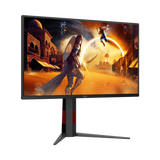 شاشة ألعاب مسطحة بتقنية IPS من AOC طراز Q25G4S، مقاس 24.5 بوصة، بدقة QHD (2560 × 1440)، ومعدل تحديث 320 هرتز، وزمن استجابة 0.5 مللي ثانية، ومنفذ HDMI 2.1 - لون أسود