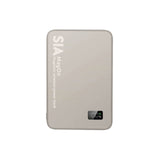 SIA MagOn Magnetic power bank metal Body PD 20W -Wireless Charging 15W5000Mah - Natural Titanium