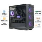 Custom Gaming PC Intel Core i5-14400F, RTX 5070 12GB, 16GB RAM DDR5 6400MHz, 1TB SSD, Windows 11 Pro