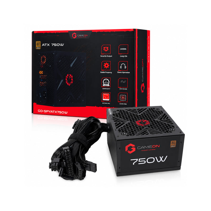 GameOn SPY2 ATX 750 Watts 80 Plus Bronze Value Gaming Power Supply