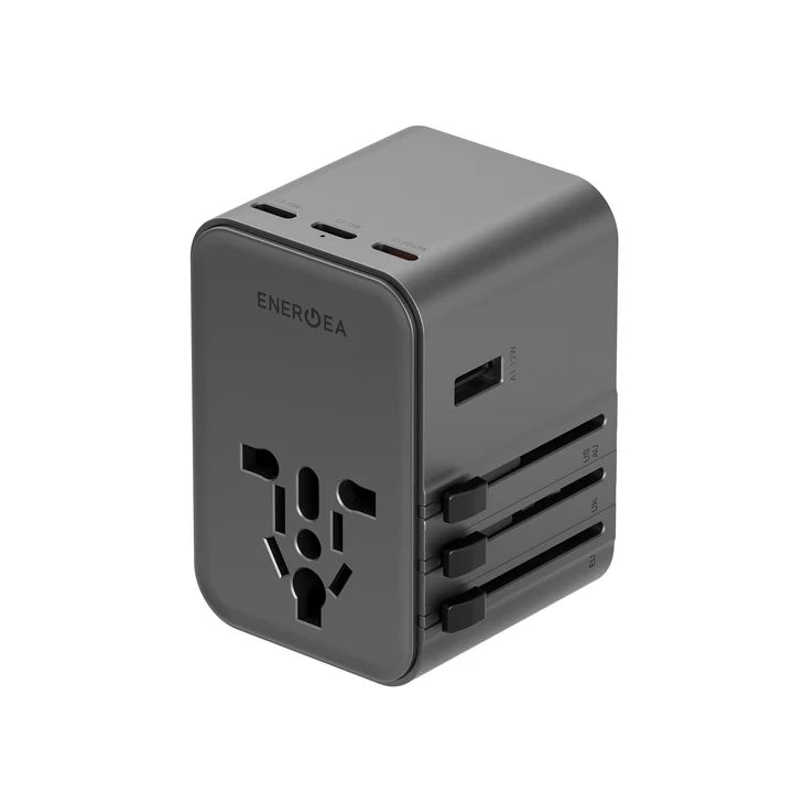 محول طاقة Energea TRAVELWORLD GAN45، 3C2A 45W - لون رمادي داكن